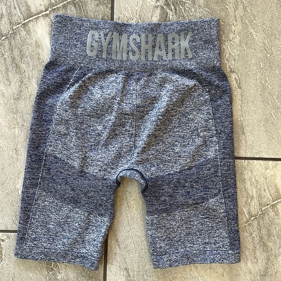 🦈 Gymshark Seamless Compression Bike Shorts Heathered Navy Size Small - Picture 1 of 5